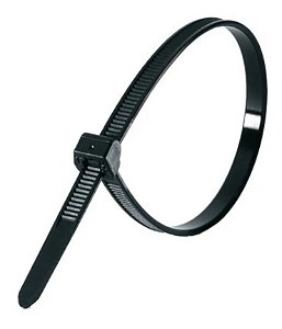 Abraçadeira De Nylon Amarração 4.8mm X 300mm Preta 1000pç