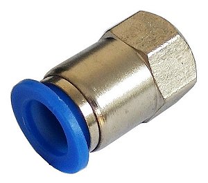 Conector Femea Pu 8mm X1/4 Pneumática Engate Rápido