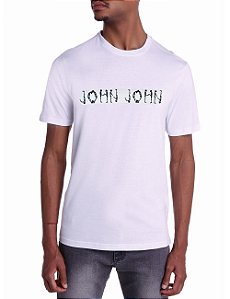 Camiseta John John Logo Off-White - Faz a Boa!