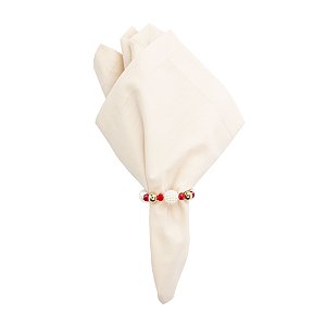 Porta-Guardanapo - Vermelho e Marfim