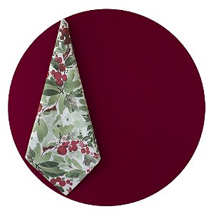 Conjunto Capa para Sousplat e Guardanapo - Natal Vermelho