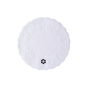 Porta-Copo de Papel Descartável Decorado - Flor Preta