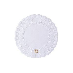 Porta-Copo de Papel Descartável Decorado -Flor Champanhe