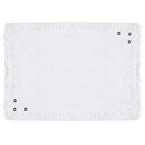 Jogo Americano de Papel  Descartável Decorado - Flor Preta