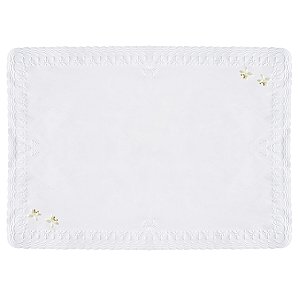 Jogo Americano de Papel  Descartável Decorado - Borboleta Marfim