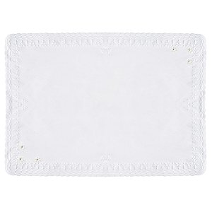 Jogo Americano de Papel Descartável Decorado - Flor Marfim