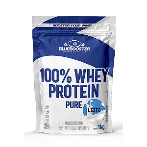 BLUEBOOSTER - 100% WHEY PROTEIN PURE 1kg - LEITE