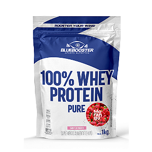 BLUEBOOSTER - 100% WHEY PROTEIN PURE 1kg - MORANGO