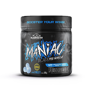 BLUEBOOSTER - MANIAC BLACK PRE-WORKOUT DOSE 5g - 300g - CHICLETE