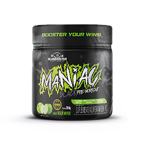 BLUEBOOSTER - MANIAC BLACK PRE-WORKOUT DOSE 5g - 300g - MAÇA VERDE