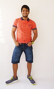 Bermuda Jeans Masculina Lavada Azul Escuro - Desafio Jeans - [ATACADO 5 UNIDADES]