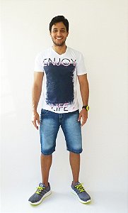 Bermuda Masculina Lavada - Desafio Jeans - [ATACADO 5 UNIDADES]