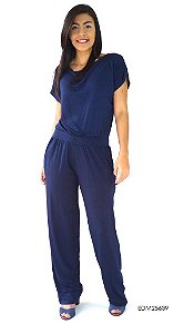 Macacão Liso com Ombro Caído - Estilo de Mulher - [VAREJO]