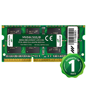 Memória RAM DDR3L MACROVIP 8GB 1600MHz (Notebook)