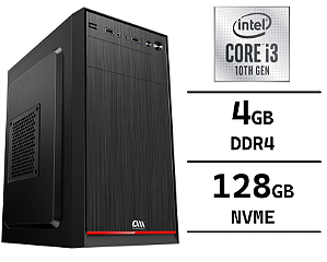 Computador Gênios Home I3-10100, 4GB DDR4, NVME 128GB