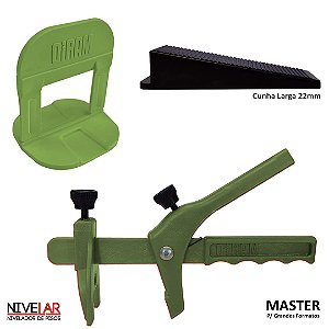 Kit Nivelador Master Piso 1000 Clips +100 Cunhas +01 Alicate