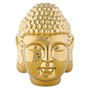 Escultura Buda de Cerâmica - Dourada