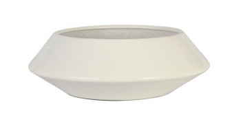 Vaso de Cerâmica Nice Baixa G Off-White 28,5 cm