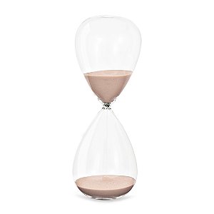 Ampulheta em Vidro Rosa 20 cm - 30 Minutos