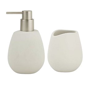 Kit Lavabo Cimento Cinza Moderno – 2 Peças