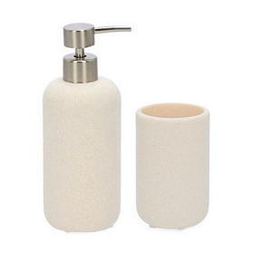 Kit Lavabo Poliresina Off White – 2 Peças