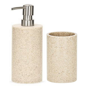 Kit Lavabo Bege Arenito – 2 Peças