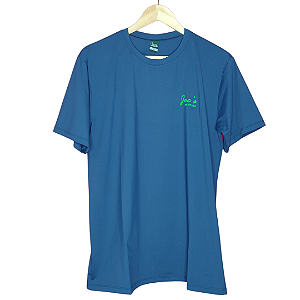 Camiseta de Poliamida Azul Oceano com filtro UV50