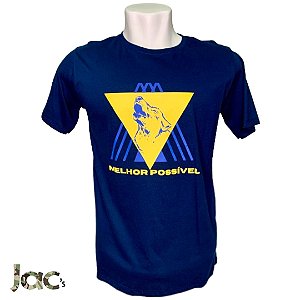 Camiseta " Lobo Melhor Possível" Azul 100% Algodão