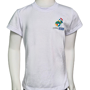 Camiseta Baby-Look Feminina PV Branca - Uniforme Oficial da Escola Sesi