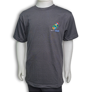 Camiseta Unissex PV Cinza - Uniforme Oficial da Escola Sesi
