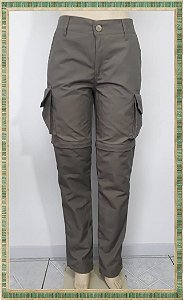 Calça/Bermuda RipStop Aventura, com bolsos cargos Adulto Masculino
