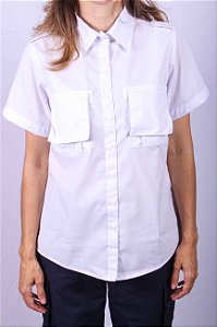 Camisa com Lapela grande nos Bolsos, cores diversas - Adulto Feminina