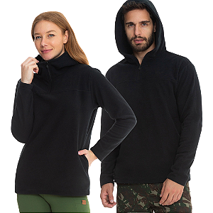 Jaqueta Fleece com capuz - Unissex
