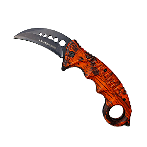 Canivete dorbável estilo Karambit - Laranja