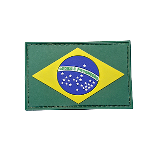 Bandeira do Brasil emborrachada com velcro
