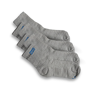 Combo 3 Meias Cinza Canelada Escola SESI