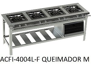 FOGÃO INDUSTRIAL INOX 1-2-3-4 QUEIMADOR MÉDIO E GRANDE VÁRIOS MODELOS