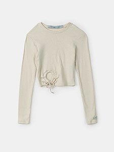 Blusa manga longa essencial bege | Iam Authoria