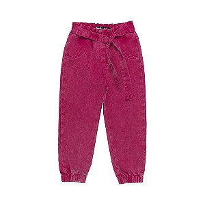 Calça em sarja pink estonado | Animê