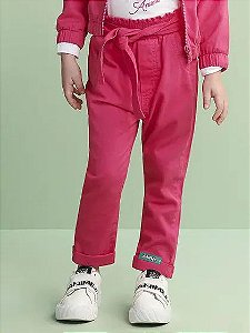 Calça infantil sarja pink | Animê
