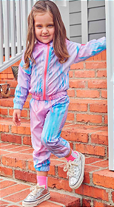Conjunto casaco e calça tie dye | Momi