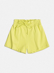 Short de moletom verde limão