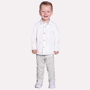 Conjunto Infantil Masculino Camisa + Calça Milon