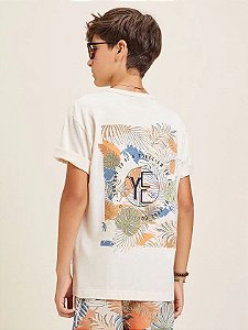 Camiseta creme floral