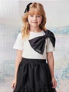 BLUSA INFANTIL FASHION COM LAÇO