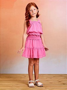 Conjunto de chiffon rosa | Momi