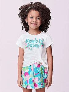 Conjunto blusa e short floral | Momi