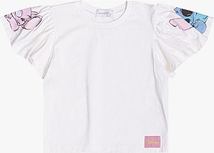 Blusa branca do Stitch e Angel | Momi