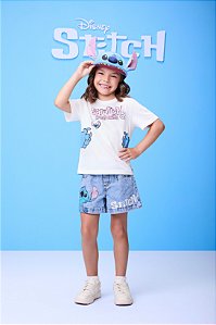 Blusa off white com estampa do Stitch | Momi