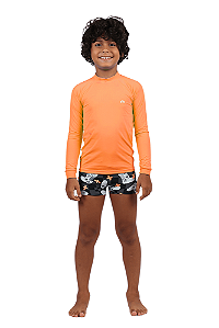 Blusa de proteção UV50+ laranja | Siri Kids
